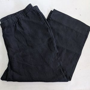 J. Jill | Love Linen Black Capri Pant NWT